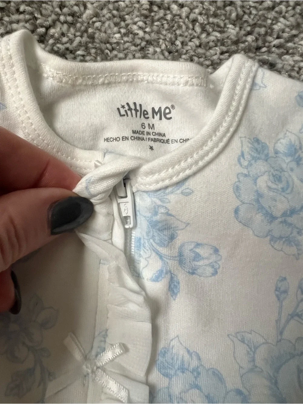 Little Me Floral Footie and Headband